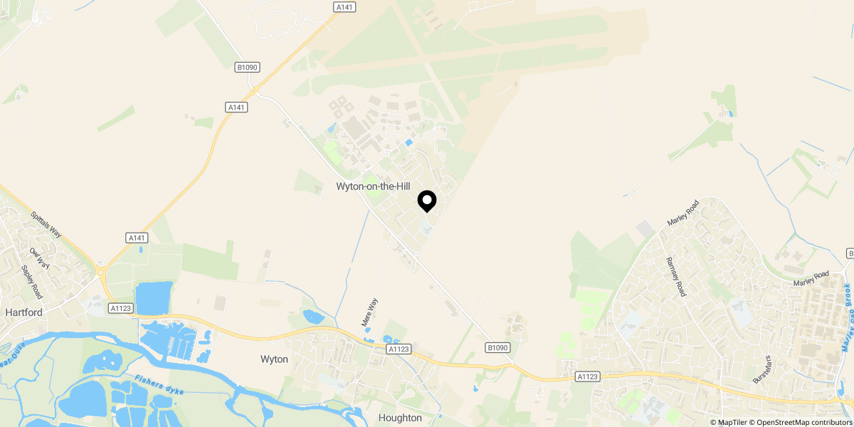 Approximate location of Somerset Road, Wyton On The Hill, Wyton, PE28 2HG